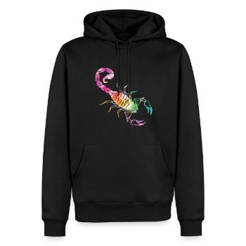 Skorpion - Männer Premium Bio Hoodie - Schwarz - Vorne - Nico (187cm)
