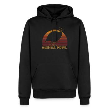 Perlhuhn - Männer Premium Bio Hoodie - Schwarz - Vorne - Nico (187cm)