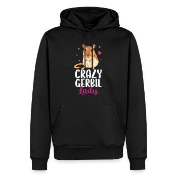 Rennmaus - Männer Premium Bio Hoodie - Schwarz - Vorne - Nico (187cm)