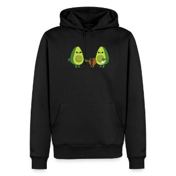 Avocado - Männer Premium Bio Hoodie - Schwarz - Vorne - Nico (187cm)