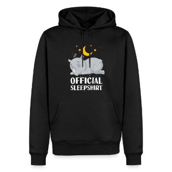 Nashorn - Männer Premium Bio Hoodie - Schwarz - Vorne - Nico (187cm)