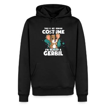 Rennmaus Maus Geschenk - Männer Premium Bio Hoodie - Schwarz - Vorne - Nico (187cm)