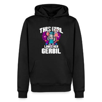 Rennmaus Maus Geschenk - Männer Premium Bio Hoodie - Schwarz - Vorne - Nico (187cm)