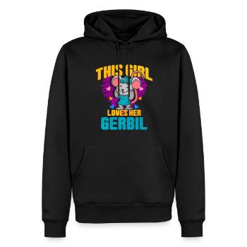 Rennmaus Maus Geschenk - Männer Premium Bio Hoodie - Schwarz - Vorne - Nico (187cm)