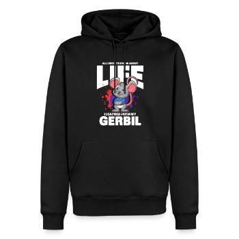 Rennmaus Maus Geschenk - Männer Premium Bio Hoodie - Schwarz - Vorne - Nico (187cm)