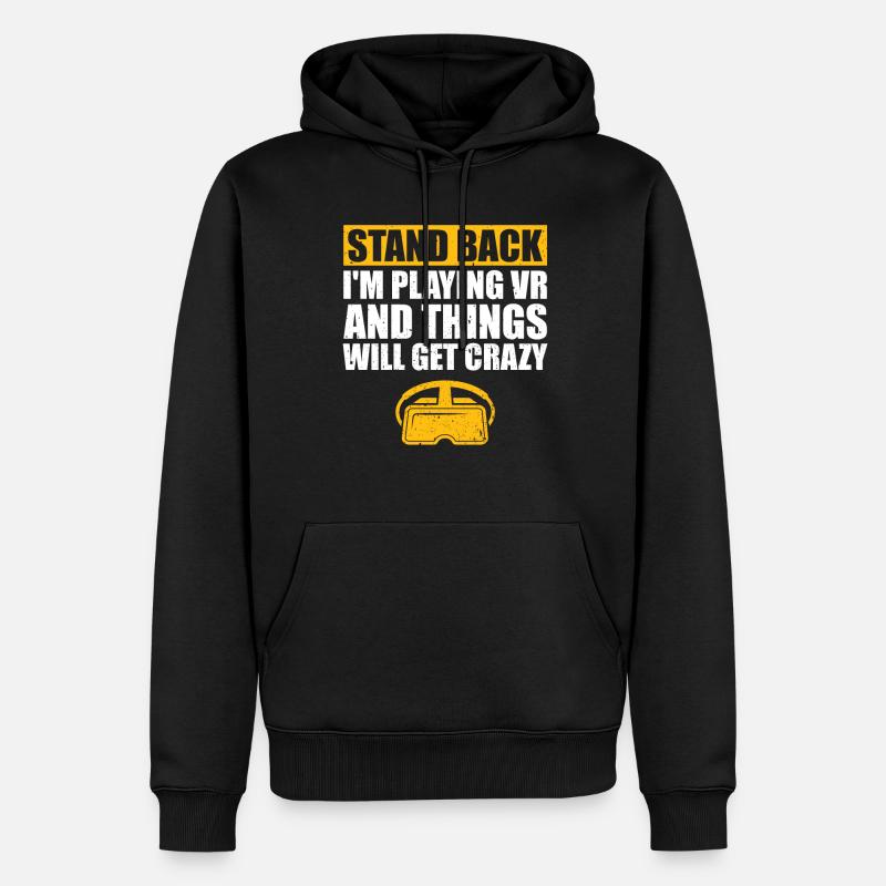 Virtual Reality VR Geschenk - Männer Premium Bio Hoodie - Schwarz