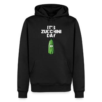 Zucchini - Männer Premium Bio Hoodie - Schwarz - Vorne - Nico (187cm)