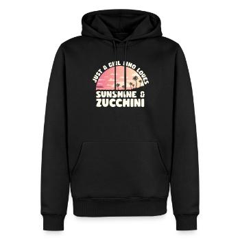 Zucchini - Männer Premium Bio Hoodie - Schwarz - Vorne - Nico (187cm)