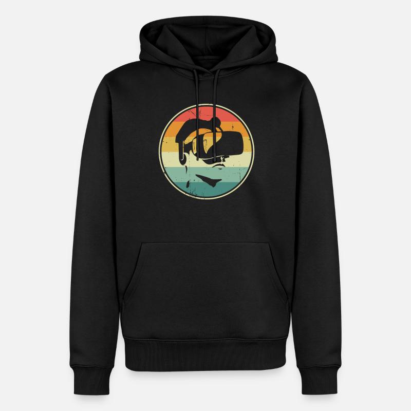 Cadeau VR de réalité virtuelle - Sweat à capuche Premium bio Homme - noir