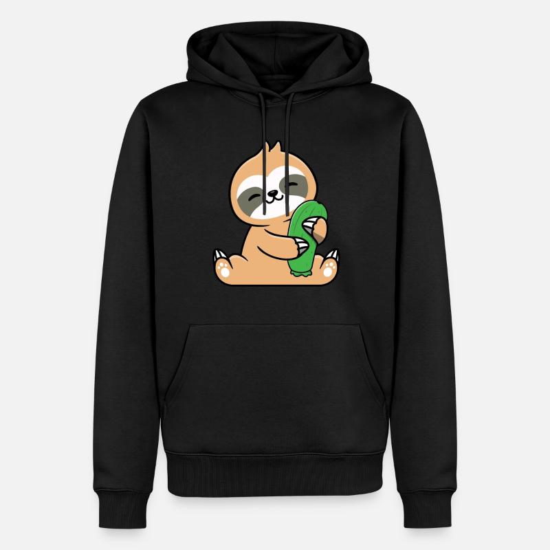 Zucchini - Männer Premium Bio Hoodie - Schwarz