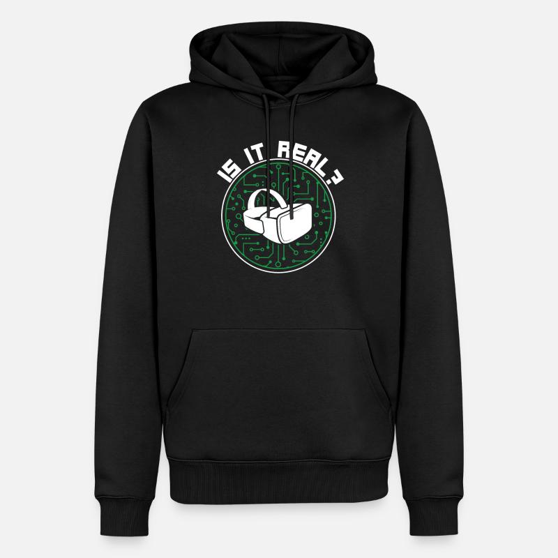 Cadeau VR de réalité virtuelle - Sweat à capuche Premium bio Homme - noir