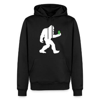 Zucchini - Männer Premium Bio Hoodie - Schwarz - Vorne - Nico (187cm)