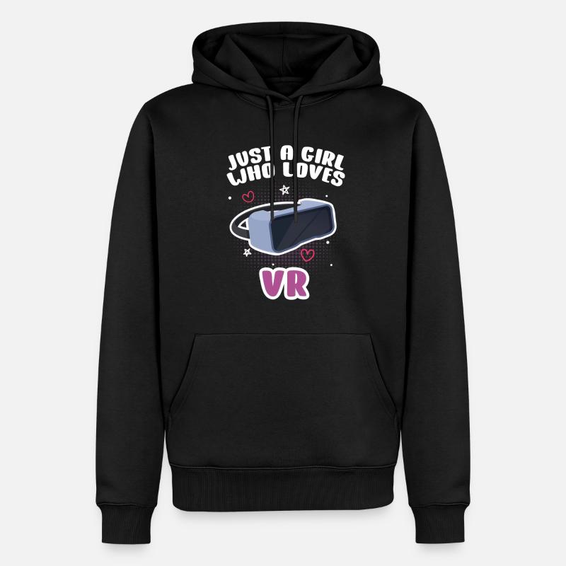 Virtual Reality VR Geschenk - Männer Premium Bio Hoodie - Schwarz