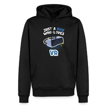 Zucchini - Männer Premium Bio Hoodie - Schwarz - Vorne - Nico (187cm)