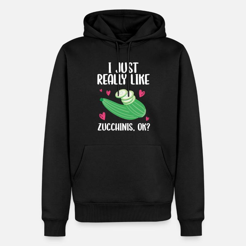 Courgette - Sweat à capuche Premium bio Homme - noir