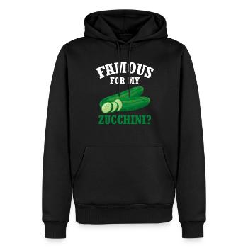 Zucchini - Männer Premium Bio Hoodie - Schwarz - Vorne - Nico (187cm)
