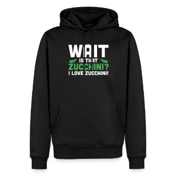 Zucchini - Männer Premium Bio Hoodie - Schwarz - Vorne - Nico (187cm)