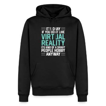 Virtual Reality VR Geschenk - Männer Premium Bio Hoodie - Schwarz - Vorne - Nico (187cm)