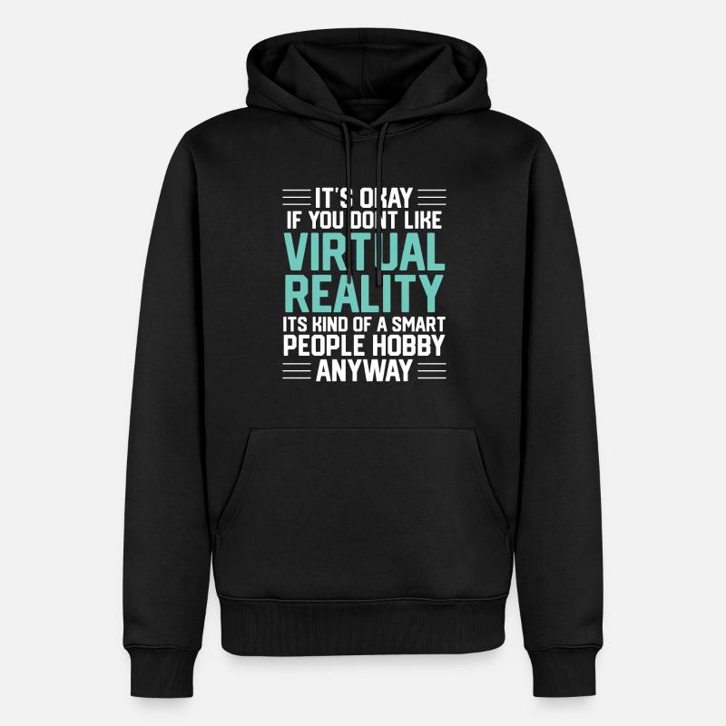 Virtual Reality VR Geschenk - Männer Premium Bio Hoodie - Schwarz