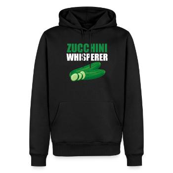 Zucchini - Männer Premium Bio Hoodie - Schwarz - Vorne - Nico (187cm)