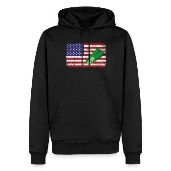 Zucchini - Männer Premium Bio Hoodie - Schwarz - Vorne - Nico (187cm)