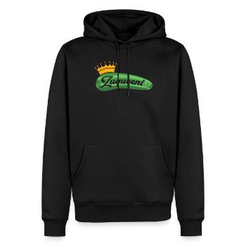 Zucchini - Männer Premium Bio Hoodie - Schwarz - Vorne - Nico (187cm)