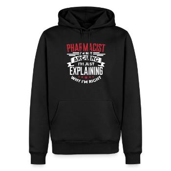 Apotheker - Männer Premium Bio Hoodie - Schwarz - Vorne - Nico (187cm)