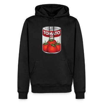 Große Dose Tomatensuppe - Männer Premium Bio Hoodie - Schwarz - Vorne - Nico (187cm)