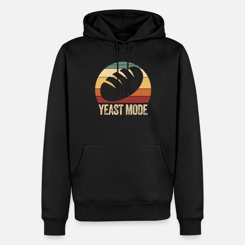 Weinlese-Hefe-Modus - Männer Premium Bio Hoodie - Schwarz