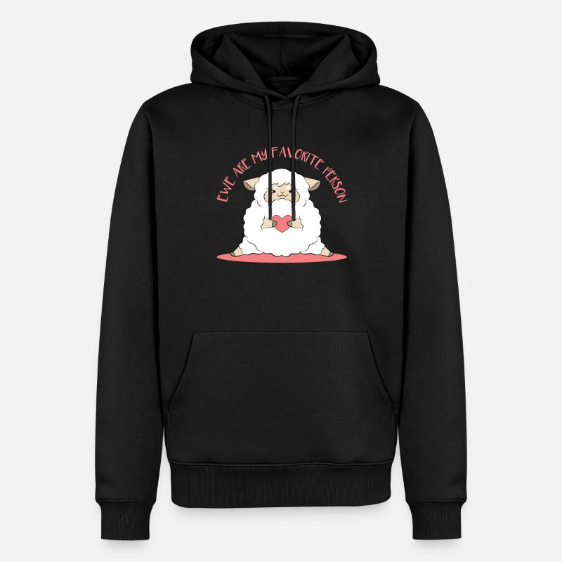 Schafe Schaf Geschenk - Männer Premium Bio Hoodie - Schwarz