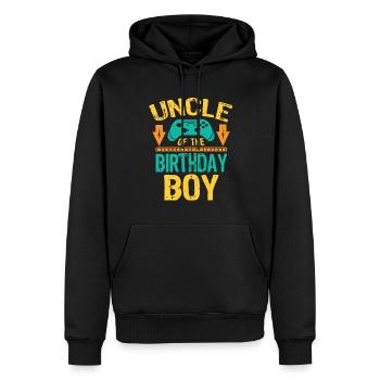 Uncle Of the Birthday Boy Gaming Gift Idea - Männer Premium Bio Hoodie - Schwarz - Vorne - Nico (187cm)