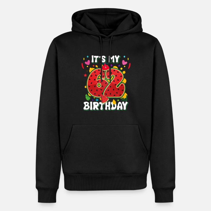 62e anniversaire Pastèque - Sweat à capuche Premium bio Homme - noir
