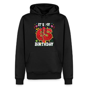 65. Geburtstag Wassermelone - Männer Premium Bio Hoodie - Schwarz - Vorne - Nico (187cm)