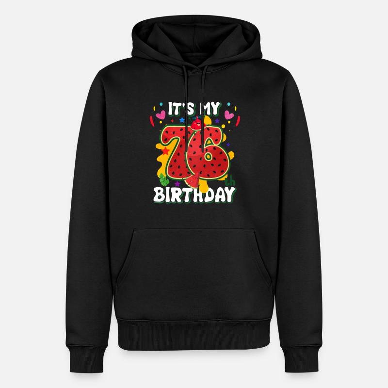 76e anniversaire Pastèque - Sweat à capuche Premium bio Homme - noir