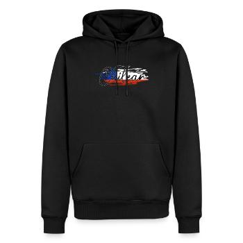 Chile - Männer Premium Bio Hoodie - Schwarz - Vorne - Nico (187cm)