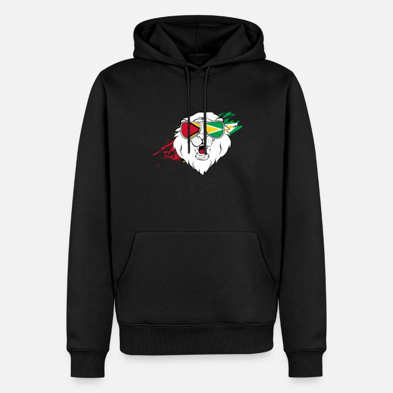 Guyana - Männer Premium Bio Hoodie - Schwarz