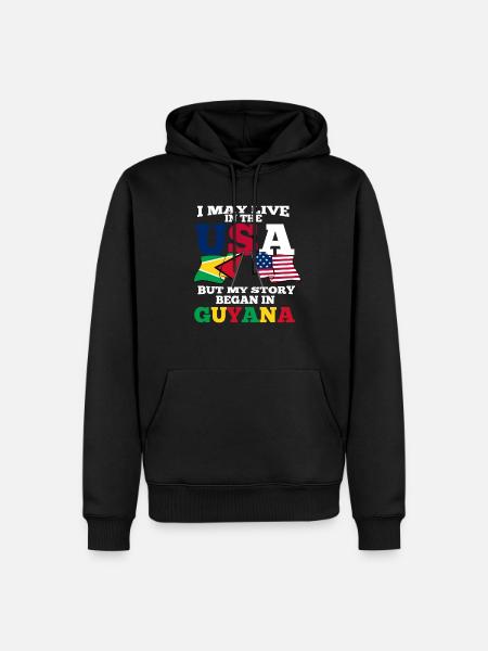 Guyana - Sweat à capuche Premium bio Homme - noir