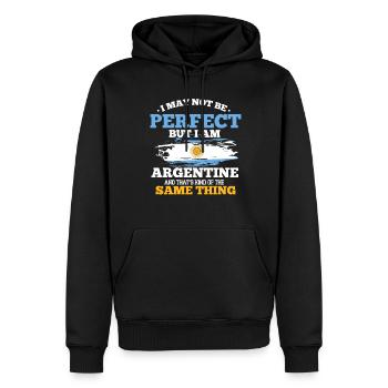 Argentina - Men’s Premium Organic Hoodie - black - Front - Nico (187cm)