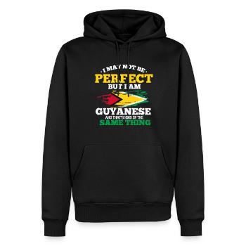 Guyana - Sweat à capuche Premium bio Homme - noir - Devant - Nico (187cm)