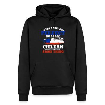 Chile - Männer Premium Bio Hoodie - Schwarz - Vorne - Nico (187cm)