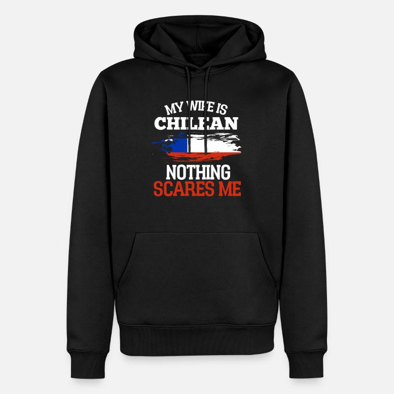 Chile - Männer Premium Bio Hoodie - Schwarz