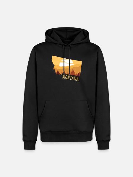 Montana - Sweat à capuche Premium bio Homme - noir