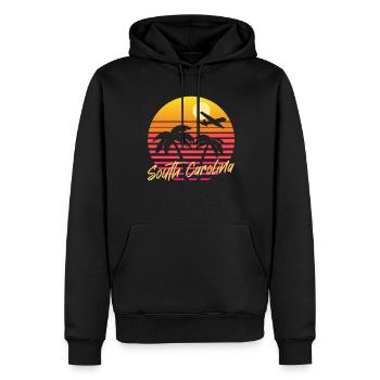 South Carolina - Männer Premium Bio Hoodie - Schwarz - Vorne - Nico (187cm)