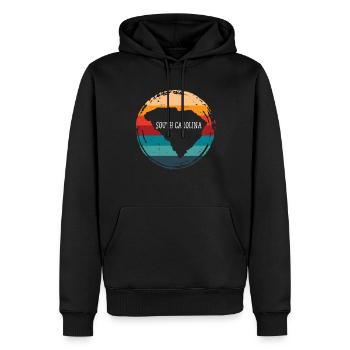 South Carolina - Männer Premium Bio Hoodie - Schwarz - Vorne - Nico (187cm)