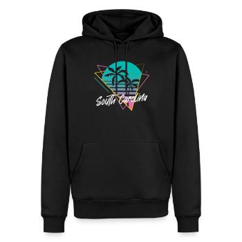 South Carolina - Männer Premium Bio Hoodie - Schwarz - Vorne - Nico (187cm)