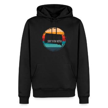 South Dakota - Männer Premium Bio Hoodie - Schwarz - Vorne - Nico (187cm)