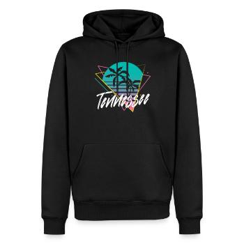 Tennessee - Männer Premium Bio Hoodie - Schwarz - Vorne - Nico (187cm)