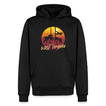 West Virginia - Männer Premium Bio Hoodie - Schwarz - Vorne - Nico (187cm)