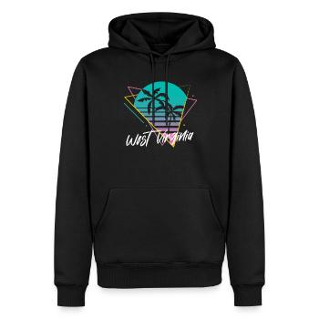 West Virginia - Männer Premium Bio Hoodie - Schwarz - Vorne - Nico (187cm)