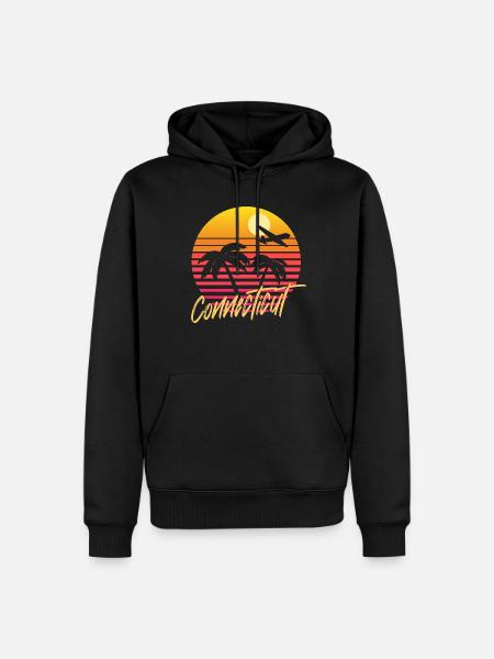 Connecticut - Men’s Premium Organic Hoodie - black